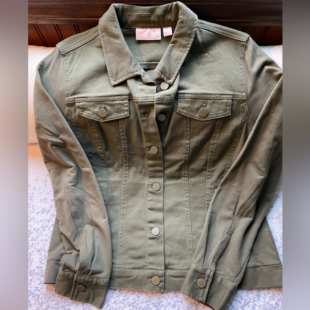 Belle by Kim Gravel Olive Jean Jacket